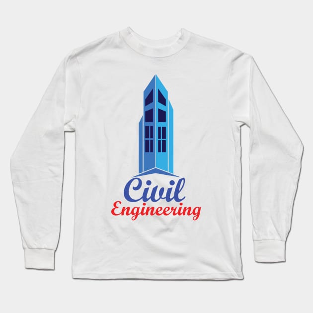 Civil engineering hand written civil engineer Long Sleeve T-Shirt by PrisDesign99